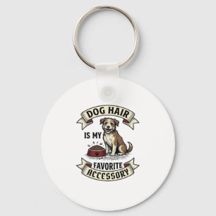 Dog Hair Shirt Vintage Engraving Funny Dog Lover D Key Ring