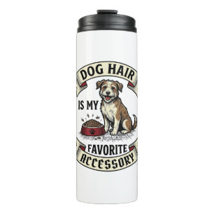 Dog Hair Shirt Vintage Engraving Funny Dog Lover D Thermal Tumbler