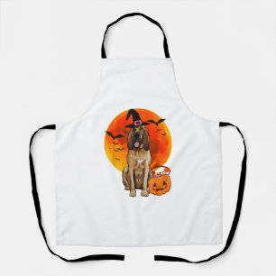 Dog Halloween Bloodhound Jack O Lantern Pumpkin T- Apron