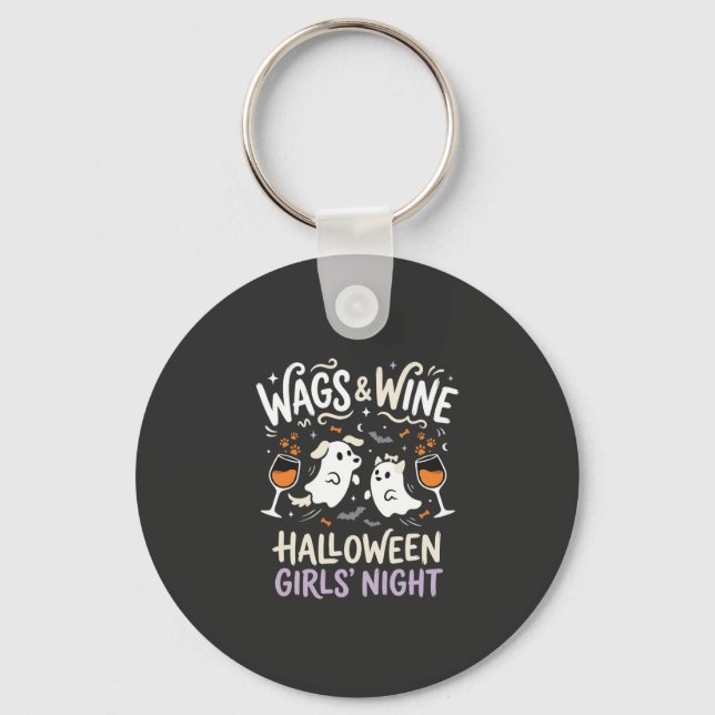 Dog Halloween Boo Crew Key Ring (Front)