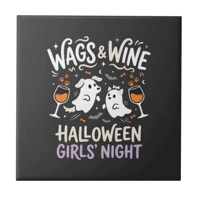 Dog Halloween Boo Crew Tile (Front)