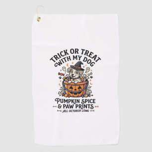 Dog Halloween Candy Night Golf Towel