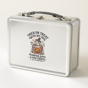 Dog Halloween Candy Night Metal Lunch Box