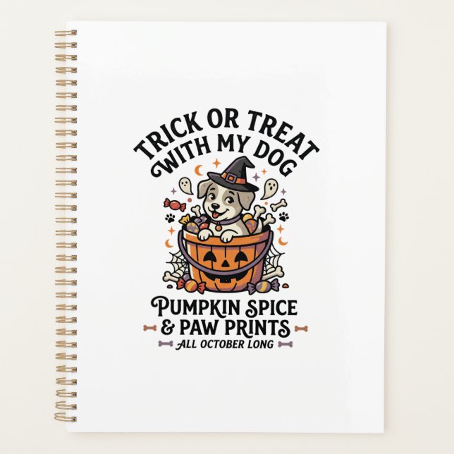 Dog Halloween Candy Night Planner (Front)