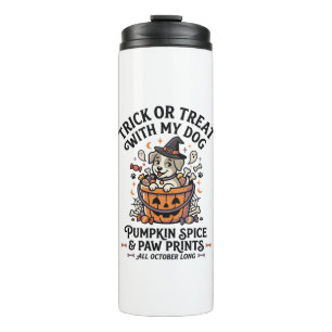 Dog Halloween Candy Night Thermal Tumbler