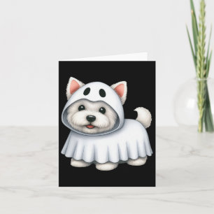 Dog Halloween Costume Ghost West Highland Terrier  Card