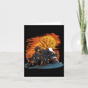 Dog Halloween Costume Gift - Horror Dogs Card