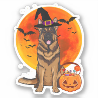 Dog Halloween German Shepherd Jack Lantern Pumpk