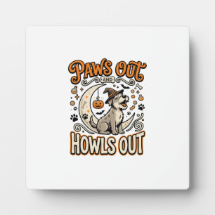 Dog Halloween Howl Party Plaque