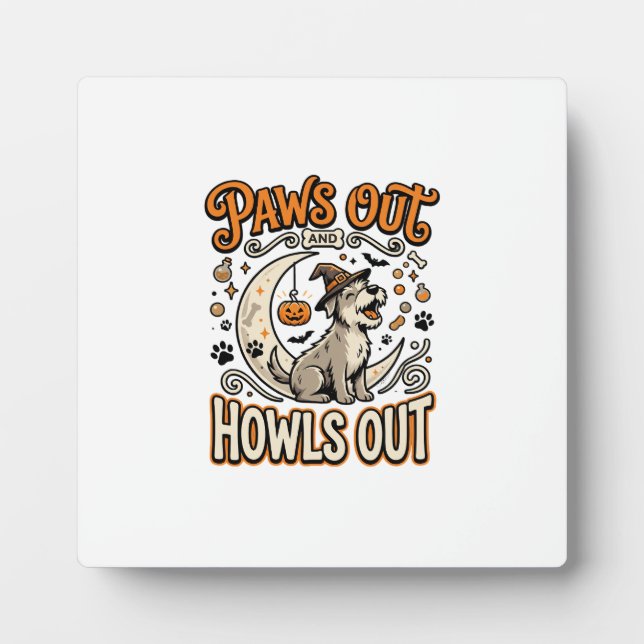 Dog Halloween Howl Party Plaque (Front)
