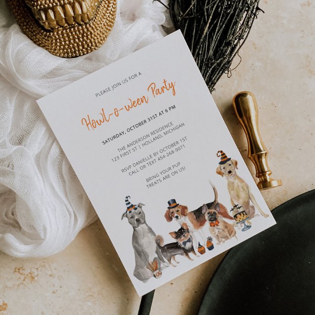 Dog Halloween Invitation Happy Howloween (Creator Uploaded)