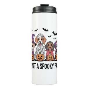 Dog Halloween Just a Spooky Paw Thermal Tumbler