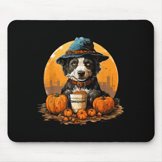 Dog halloween  mouse pad (Front)