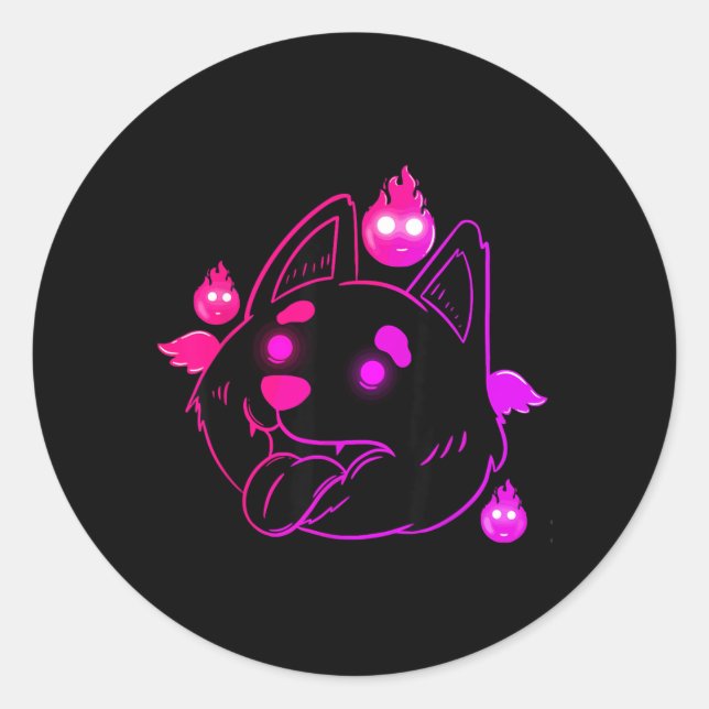 Dog Halloween Pet Clothes Classic Round Sticker (Front)
