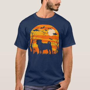 Dog Halloween Pug Dog Jack O Lantern Pumpkin T-Shirt