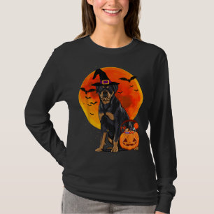 Dog Halloween Rottweiler Jack O Lantern Halloween T-Shirt