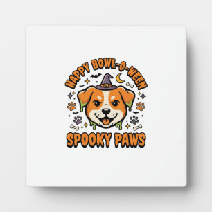Dog Halloween Spooky Paws Plaque