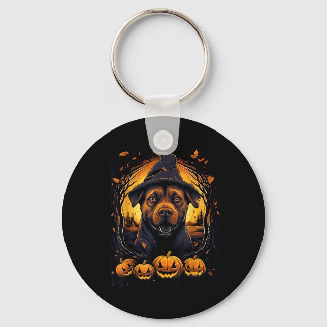 Dog Halloween T-Shirt1 Key Ring (Front)