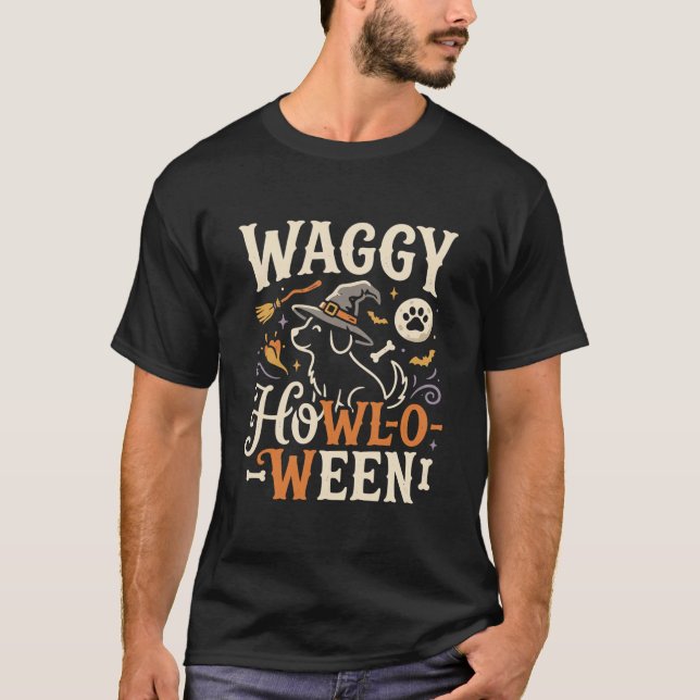 Dog Halloween Witch Night T-Shirt (Front)