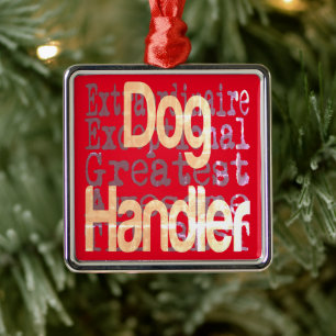 Dog Handler Extraordinaire Metal Tree Decoration