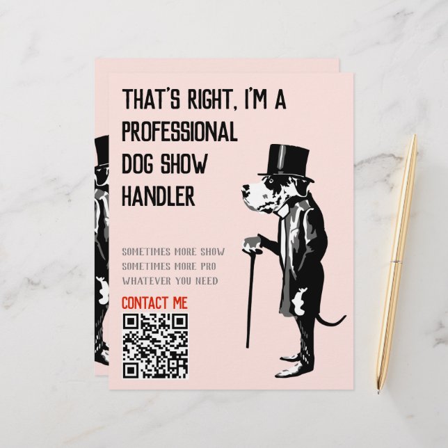 Dog Handler Promotion Great Dane Illustration (Front/Back In Situ)