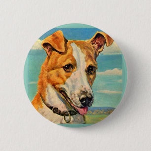 dog handsome dog 6 cm round badge