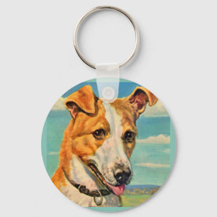 dog handsome dog key ring