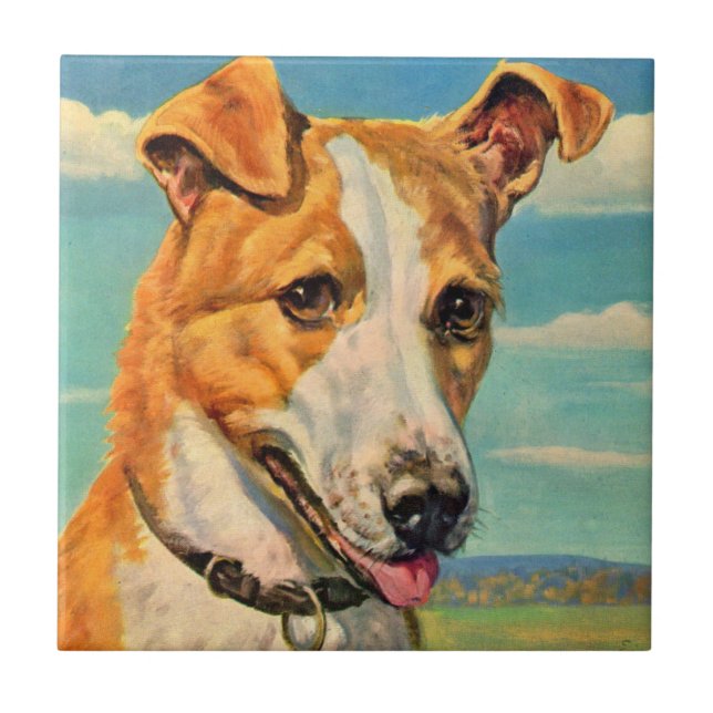dog handsome dog tile (Front)