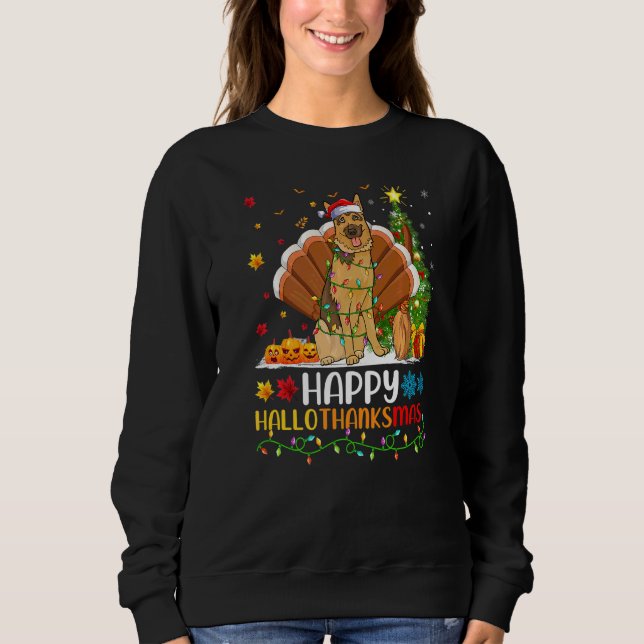 Dog   Happy Belgian Malinois Dog Hellothanksmas Sweatshirt (Front)