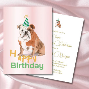 Dog Happy Birthday Party Invitation