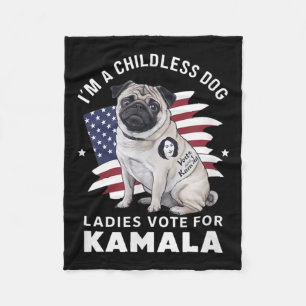 Dog Harris Tattoo Childless Dog Ladies Vote For Ka Fleece Blanket