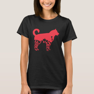 dog hearts lovers valentine's day for women's girl T-Shirt
