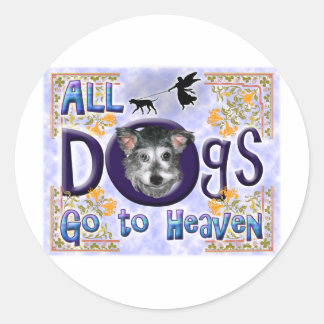 Dog Heaven Classic Round Sticker