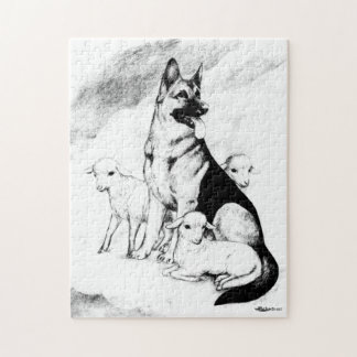 Dog Heaven, the Master's Flock Jigsaw Puzzle