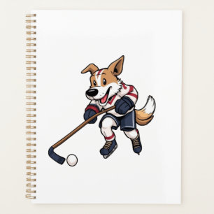 Dog Hockey Player Planner