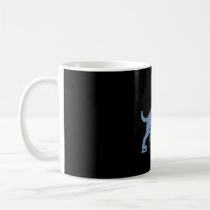 Dog Hockey Player Silhouette Coffee Mug