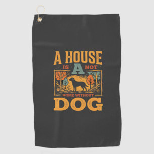 Dog Home Vintage House Golf Towel