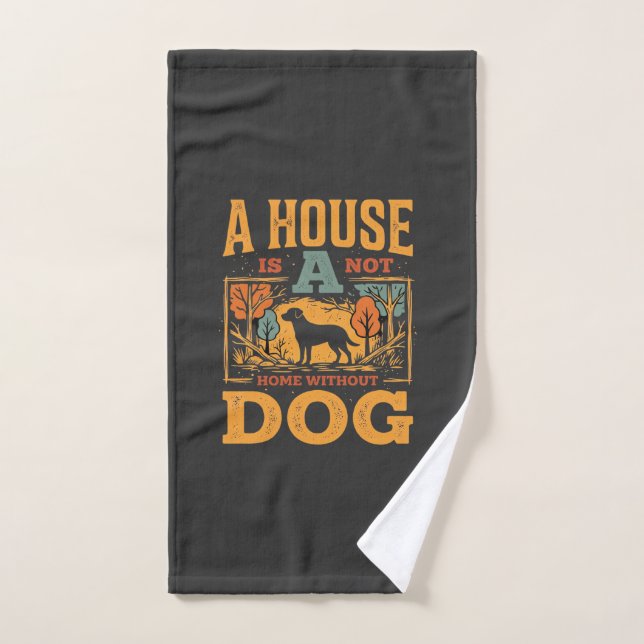Dog Home Vintage House Hand Towel (Hand Towel)