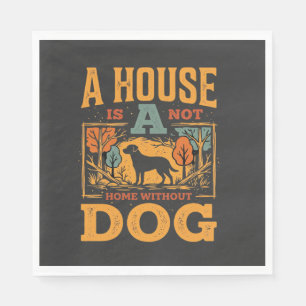 Dog Home Vintage House Napkin
