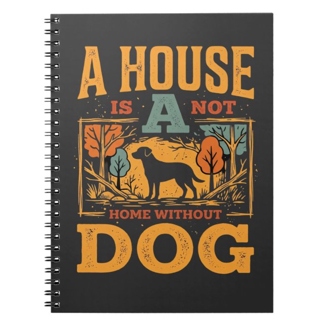 Dog Home Vintage House Notebook (Front)
