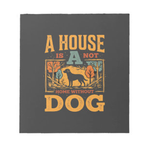 Dog Home Vintage House Notepad
