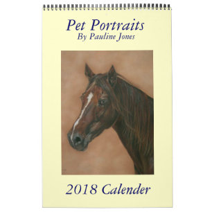 dog horse and donkey pet portrait realist art 2017 calendar