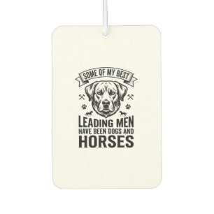 Dog Horse Lover Vintage Leading Men Design_1 Car Air Freshener