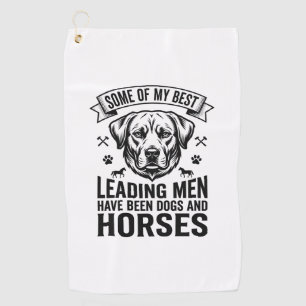 Dog Horse Lover Vintage Leading Men Design_1 Golf Towel