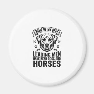 Dog Horse Lover Vintage Leading Men Design_1 Magnet