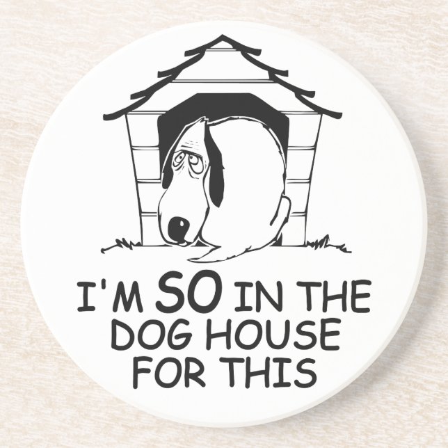 DOG HOUSE custom colour coaster (Front)