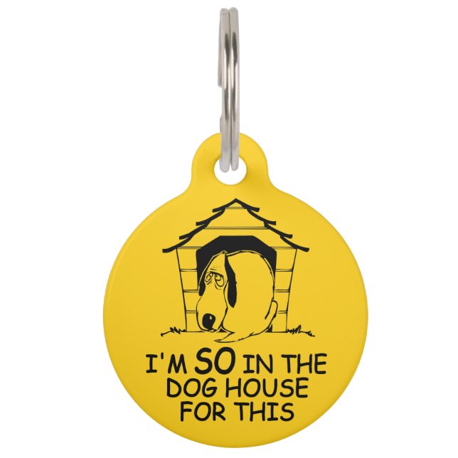 DOG HOUSE custom colour pet tag (Front)
