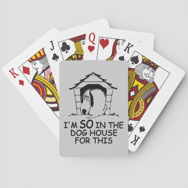 DOG HOUSE custom colour playing cards (Back)