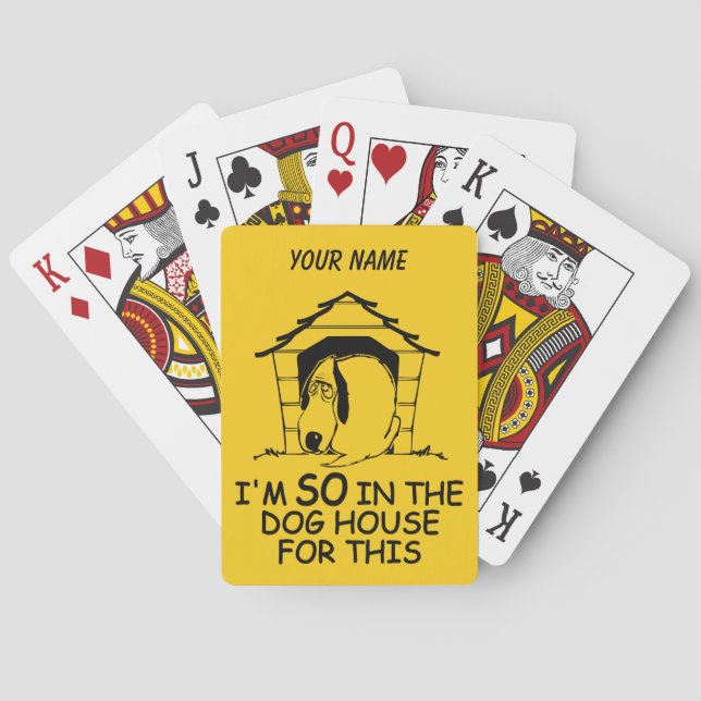 DOG HOUSE custom colour playing cards (Back)
