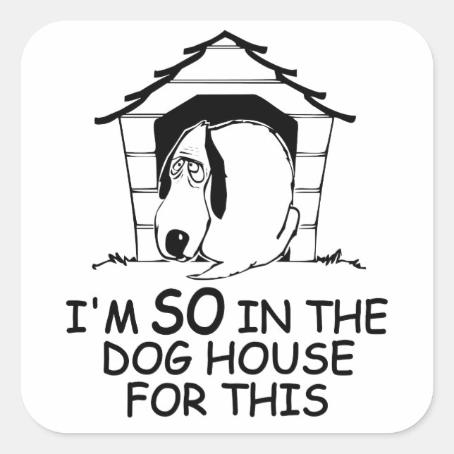 DOG HOUSE custom colour  stickers (Front)